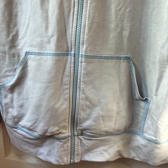 Womens In Due Time Light Blue Hoodie Medium - Picture 3 of 5